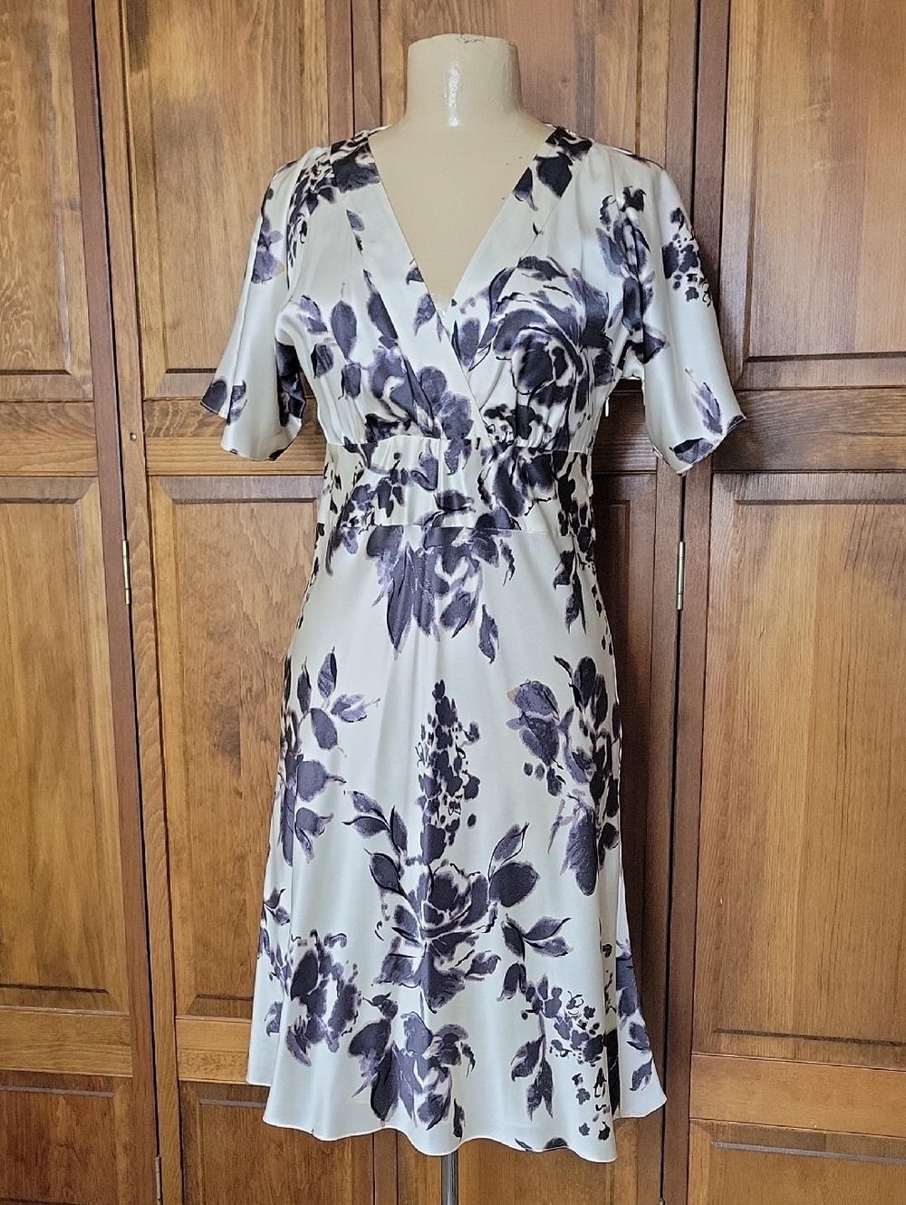 Forth & Towne Vocabulary NWOT 100% Silk Midi A-Line Dress Sz 8